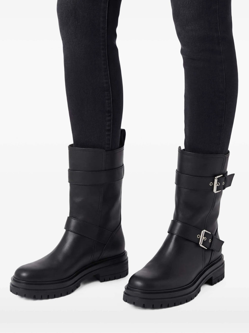 Gianvito Rossi - Amphibian Buckled Biker Boots