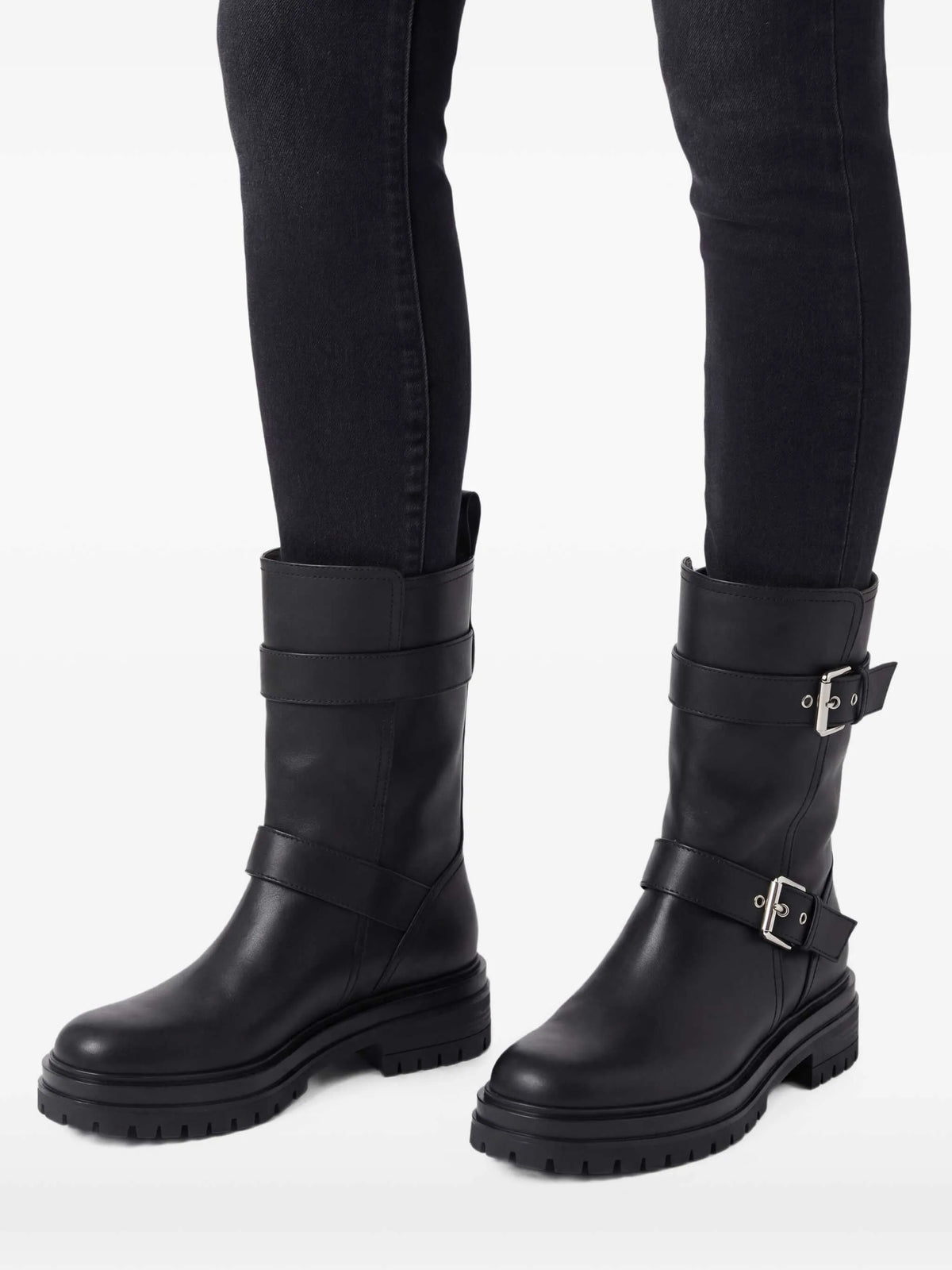 Gianvito Rossi - Amphibian Buckled Biker Boots