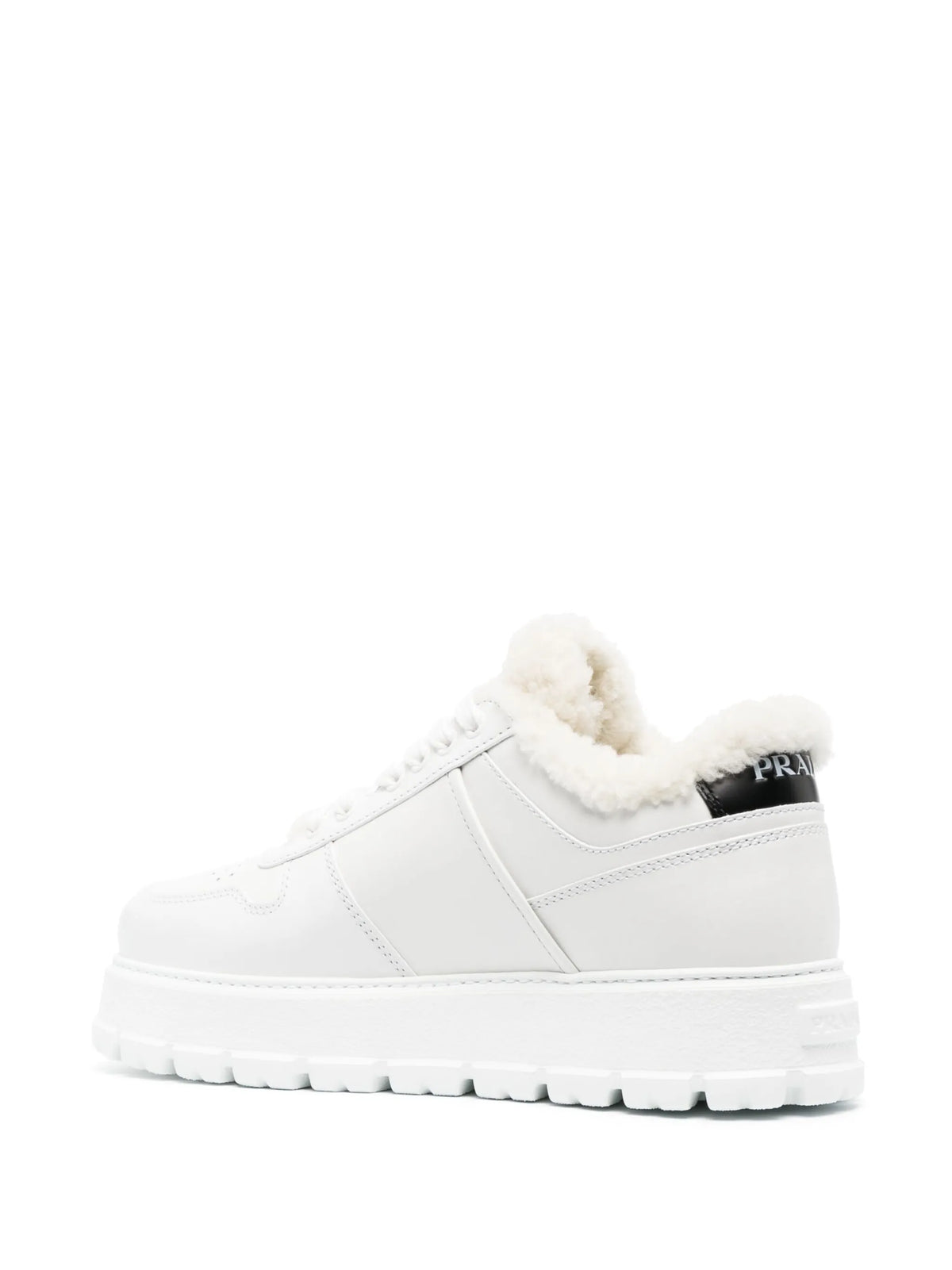 Prada - Winter Shearling-lined Leather Sneakers