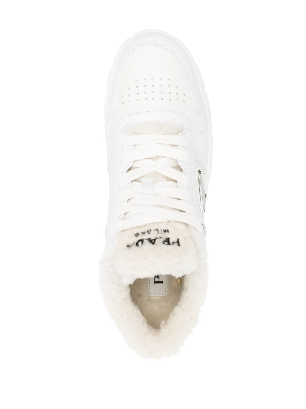 Prada - Winter Shearling-lined Leather Sneakers