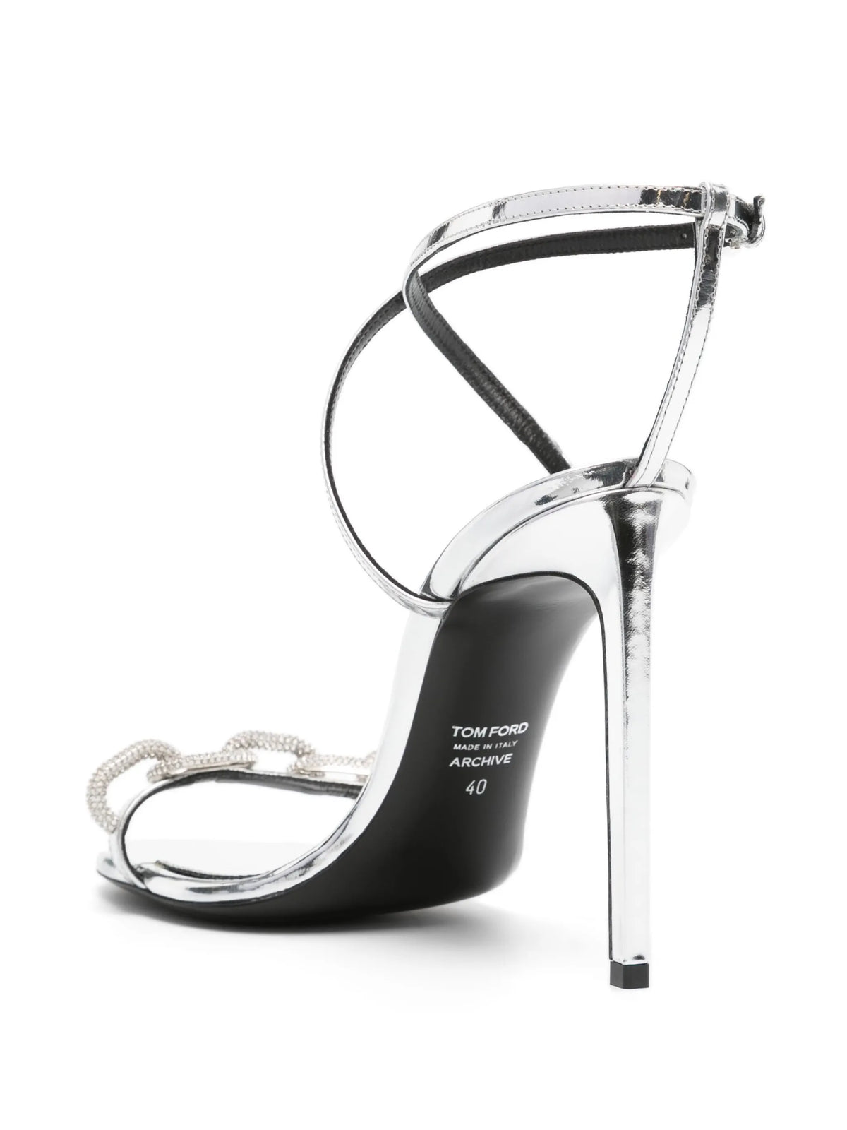 Tom Ford - 105mm Crystal-embellished Sandals - Silver