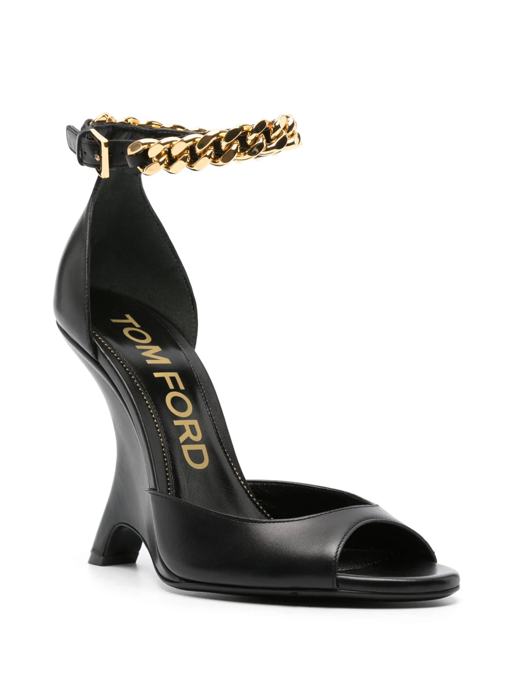 Tom Ford - 105mm Chain-embellished Leather Sandals