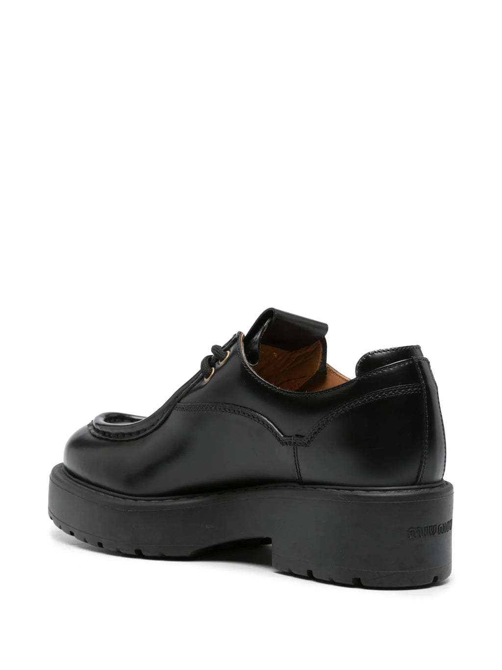 Miu Miu - Logo-detail Platform Derby Shoes