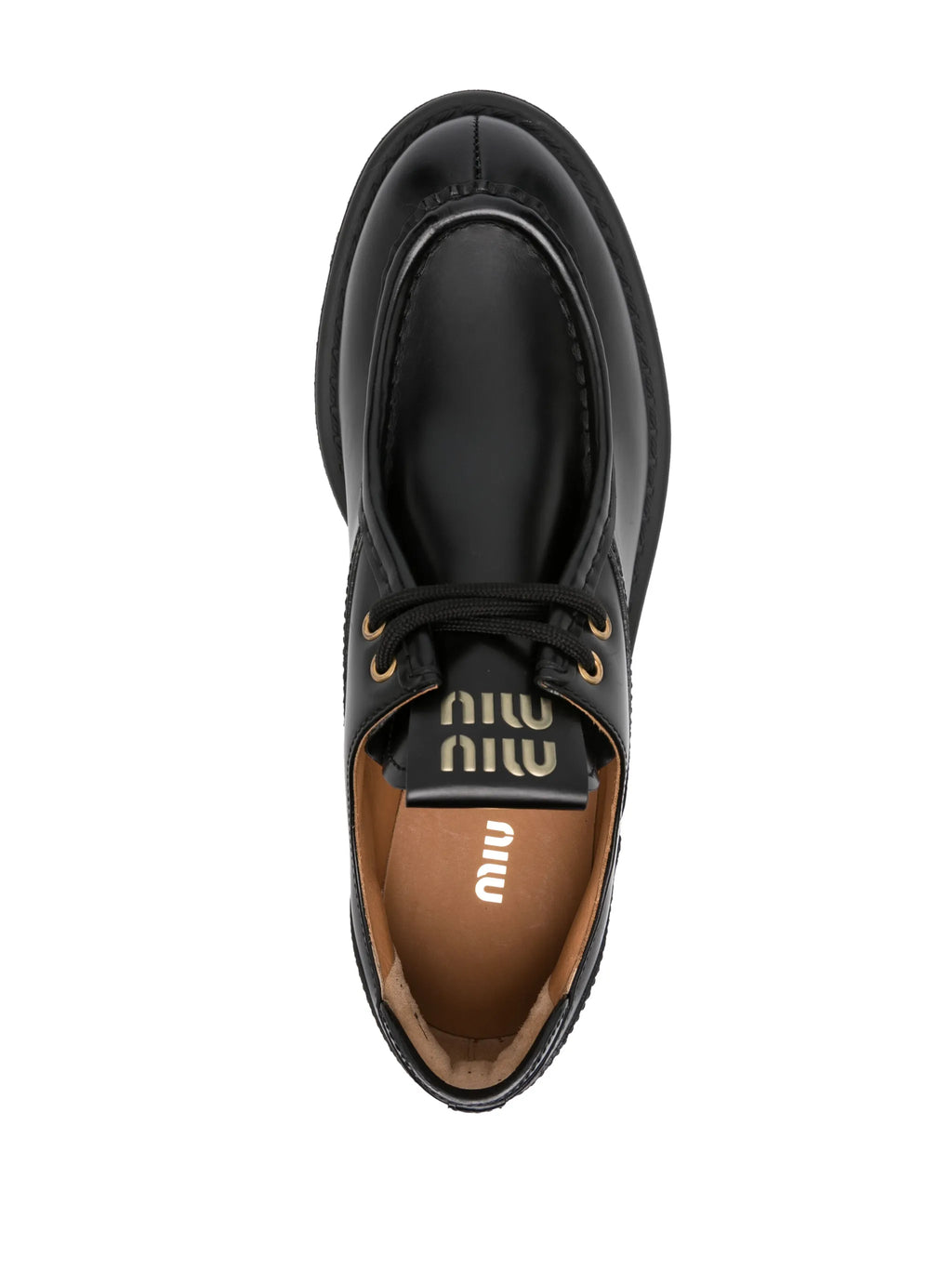 Miu Miu - Logo-detail Platform Derby Shoes
