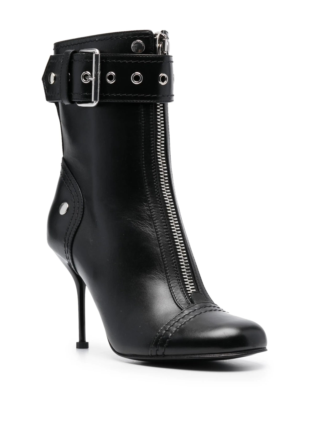 Alexander McQueen - Buckle-detail 90mm Leather Boots