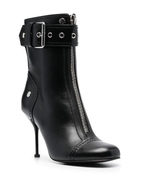 Alexander McQueen - Buckle-detail 90mm Leather Boots