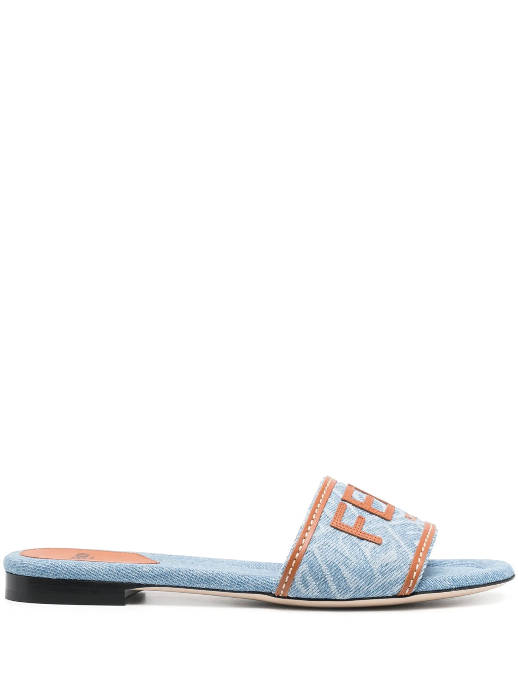 Fendi - Signature Embroidered-logo Slides
