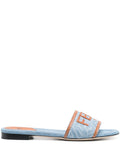 Fendi - Signature Embroidered-logo Slides