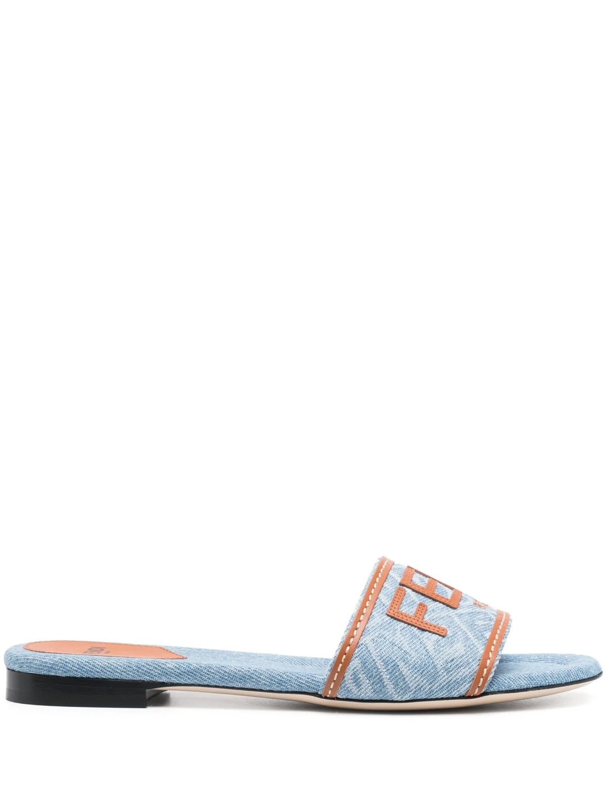 Fendi - Signature Embroidered-logo Slides
