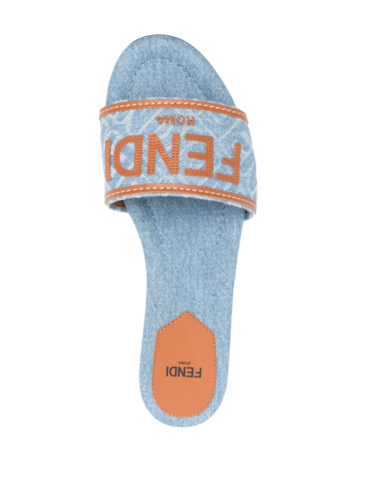 Fendi - Signature Embroidered-logo Slides