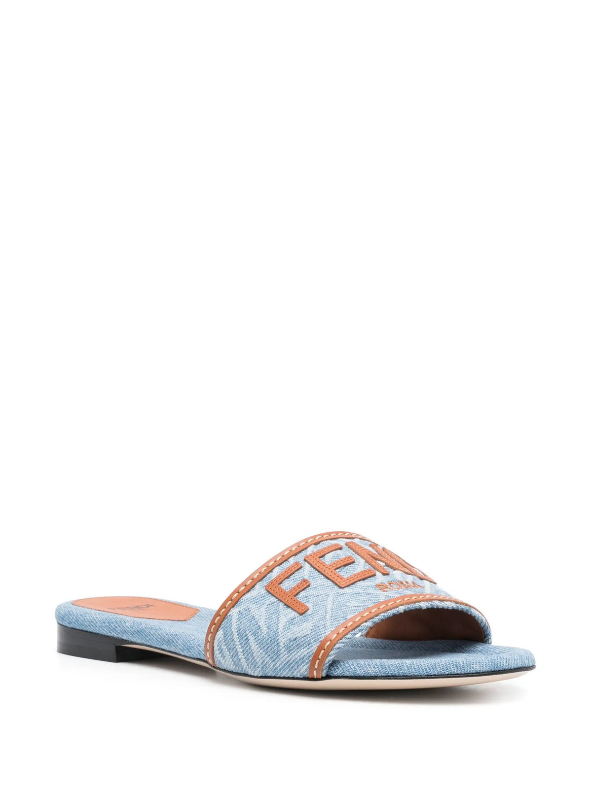 Fendi - Signature Embroidered-logo Slides