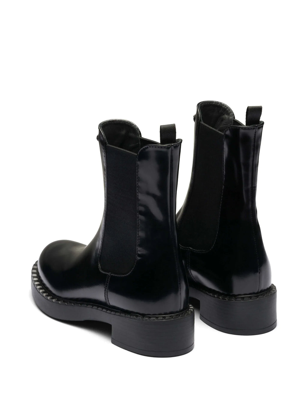 Prada - Brushed Leather Chelsea Booties