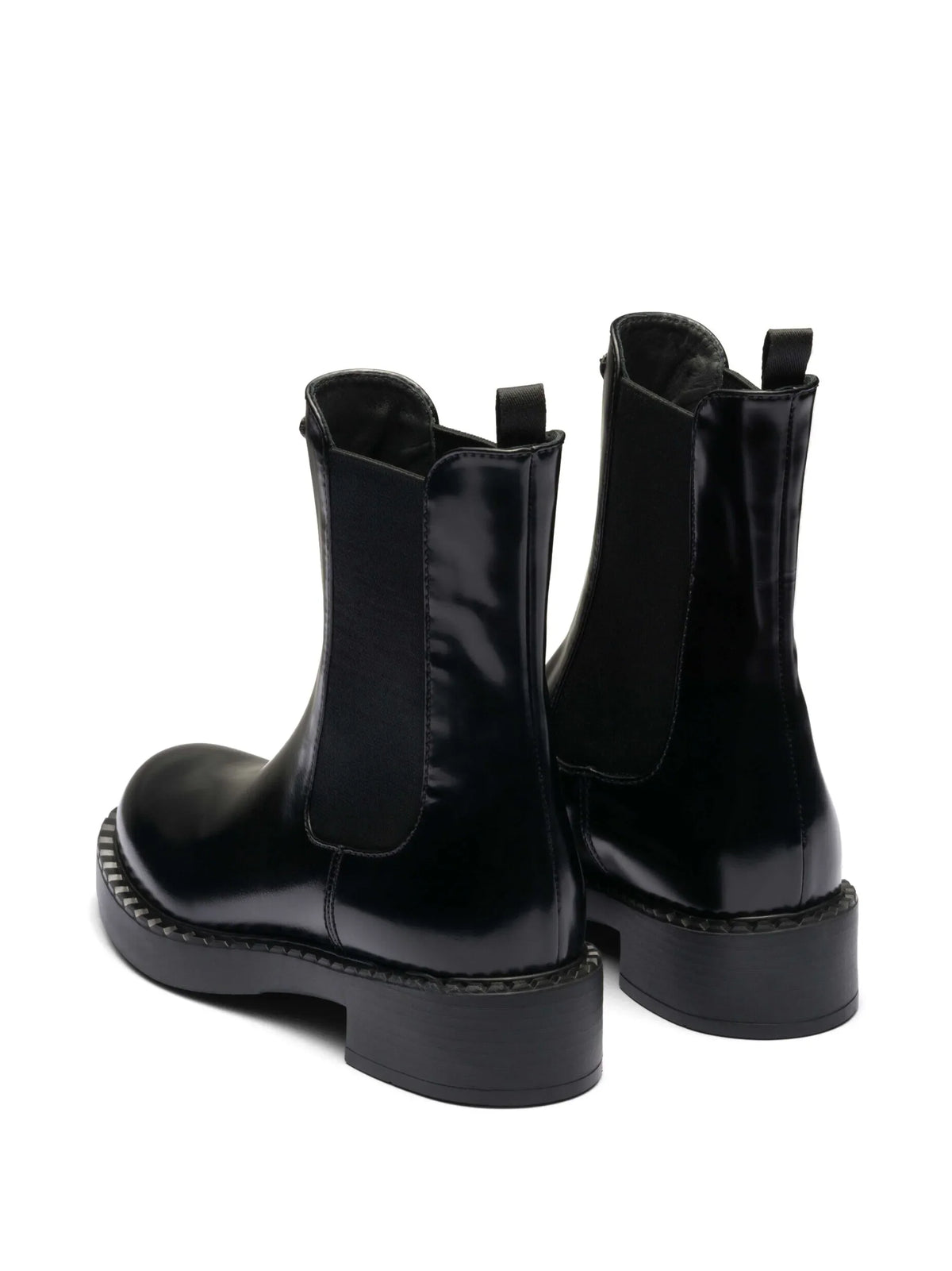 Prada - Brushed Leather Chelsea Booties