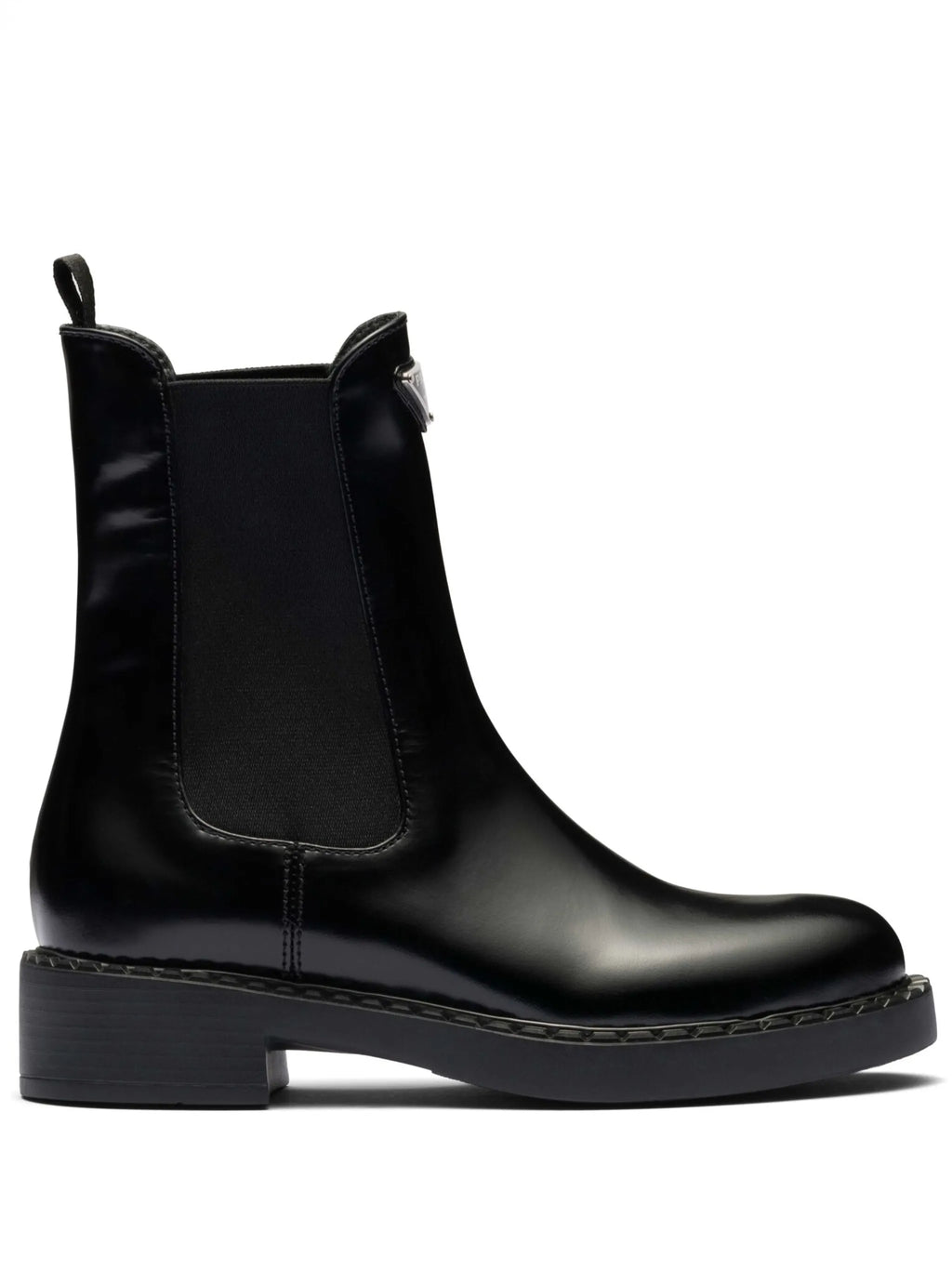 Prada - Brushed Leather Chelsea Booties