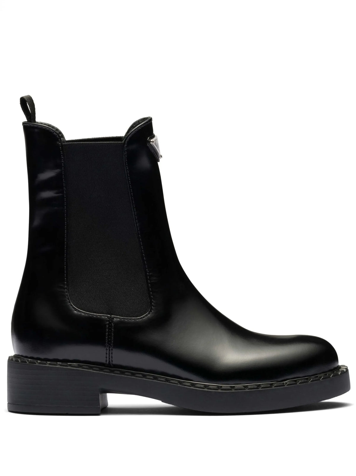 Prada - Brushed Leather Chelsea Booties