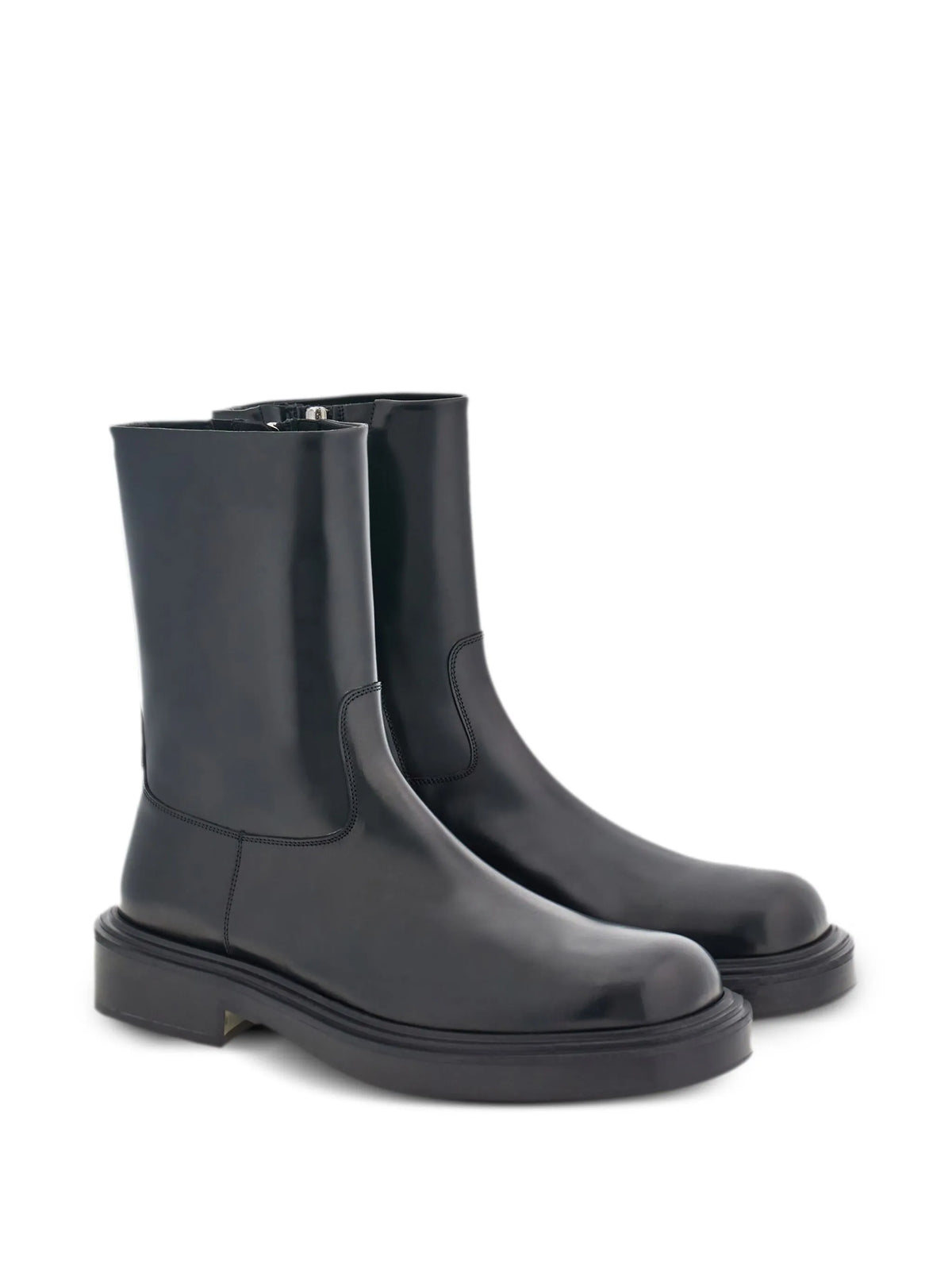 Ferragamo - Panelled Patent-leather Ankle Boots