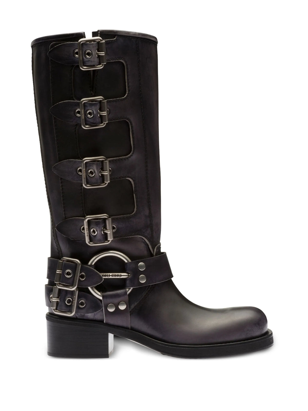 Miu Miu - Buckle-detail Leather Boots