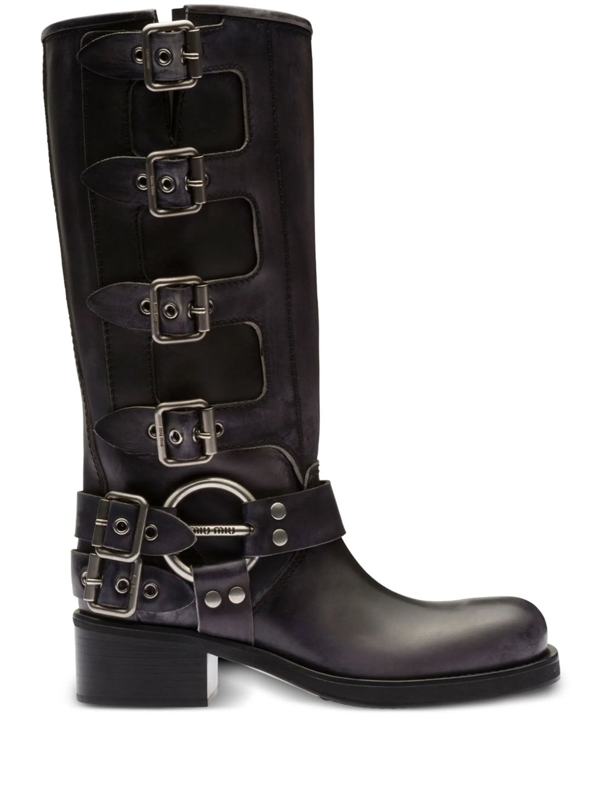 Miu Miu - Buckle-detail Leather Boots