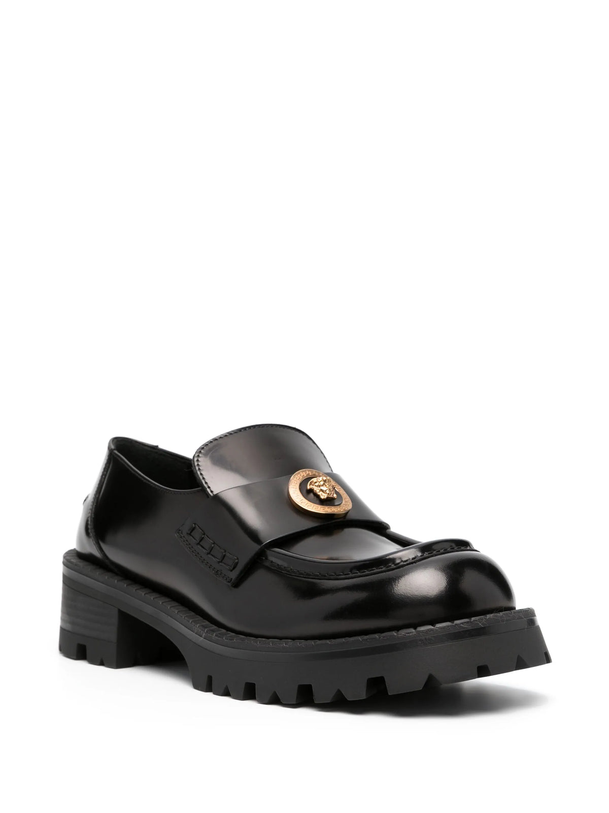 Versace - Alia 50mm Patent-leather Loafers