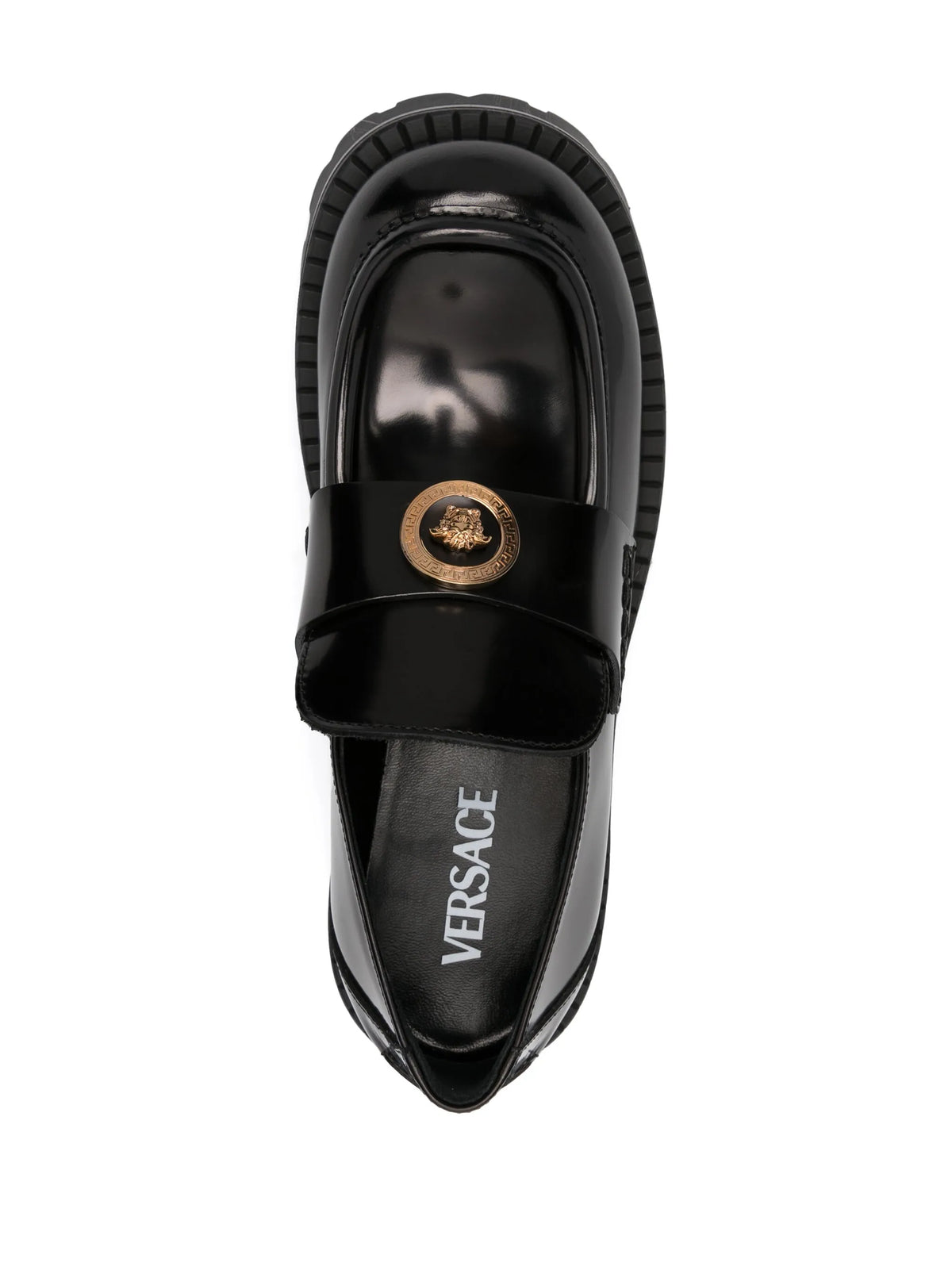 Versace - Alia 50mm Patent-leather Loafers