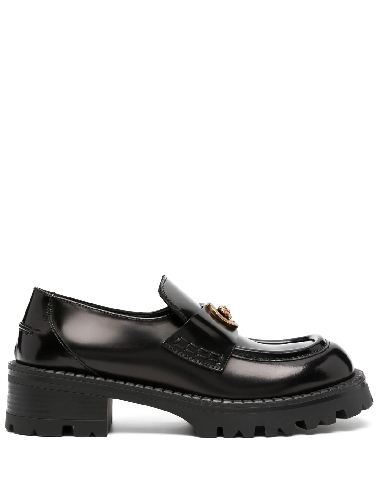 Versace - Alia 50mm Patent-leather Loafers