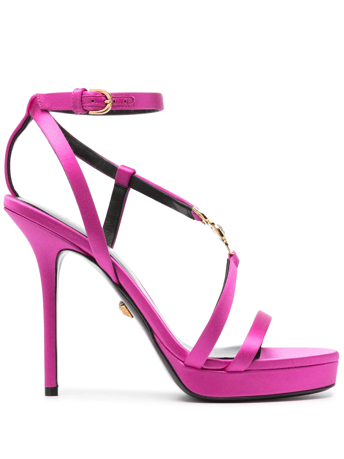 Versace - 110mm Medusa Satin Sandals