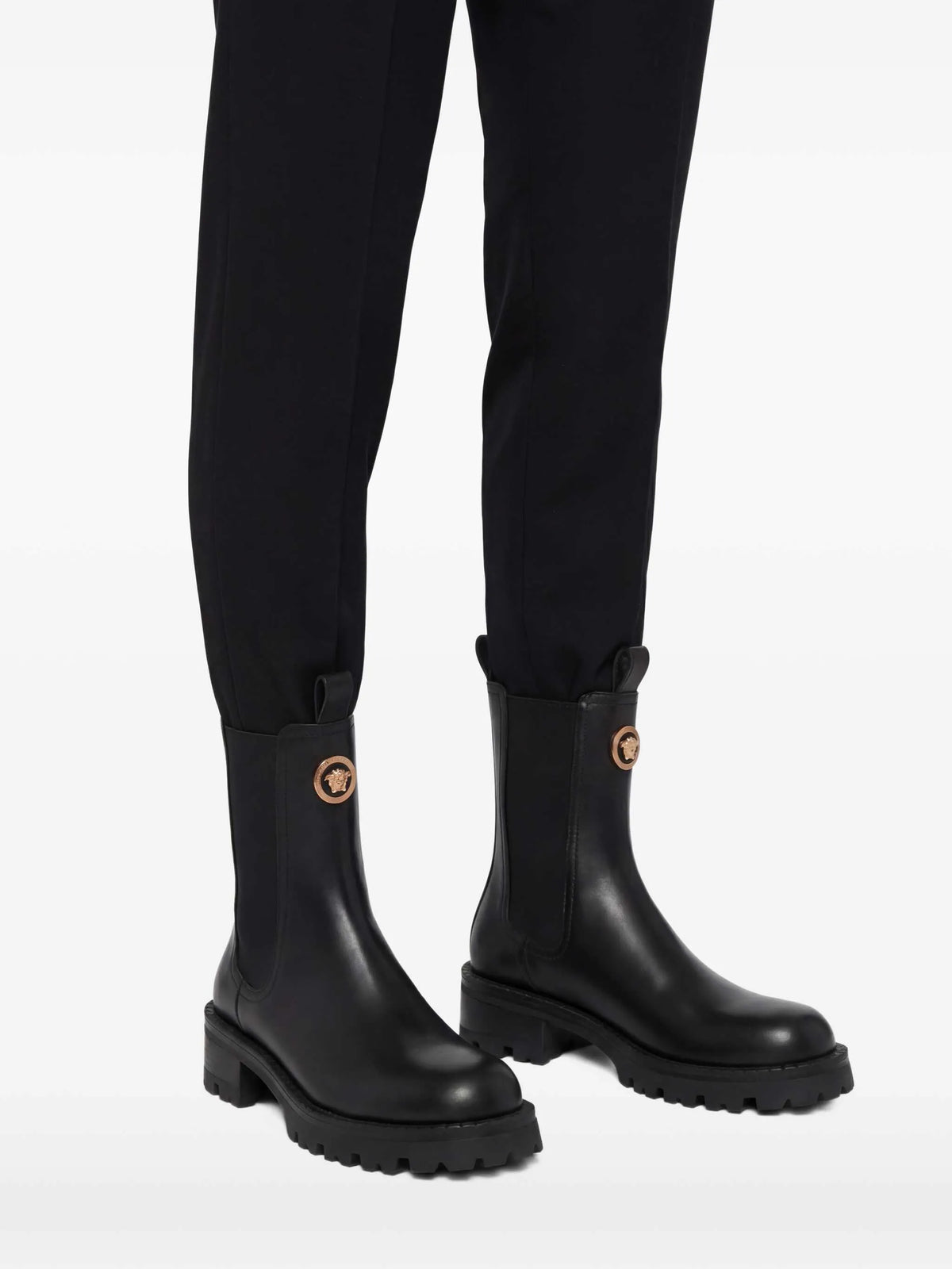 Versace - Alia Leather Chelsea Boots