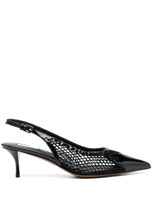 Alaïa - 55mm Le Coeur Slingback Leather Pumps