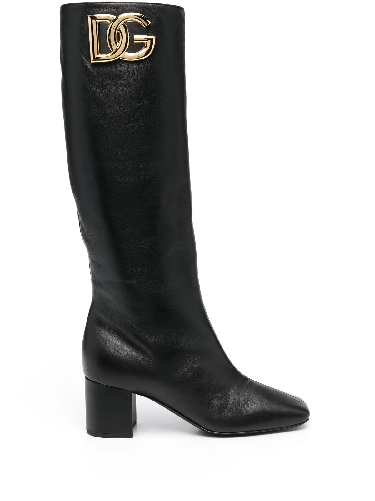 Dolce & Gabbana - Jackie 60mm Logo-plaque Leather Boots