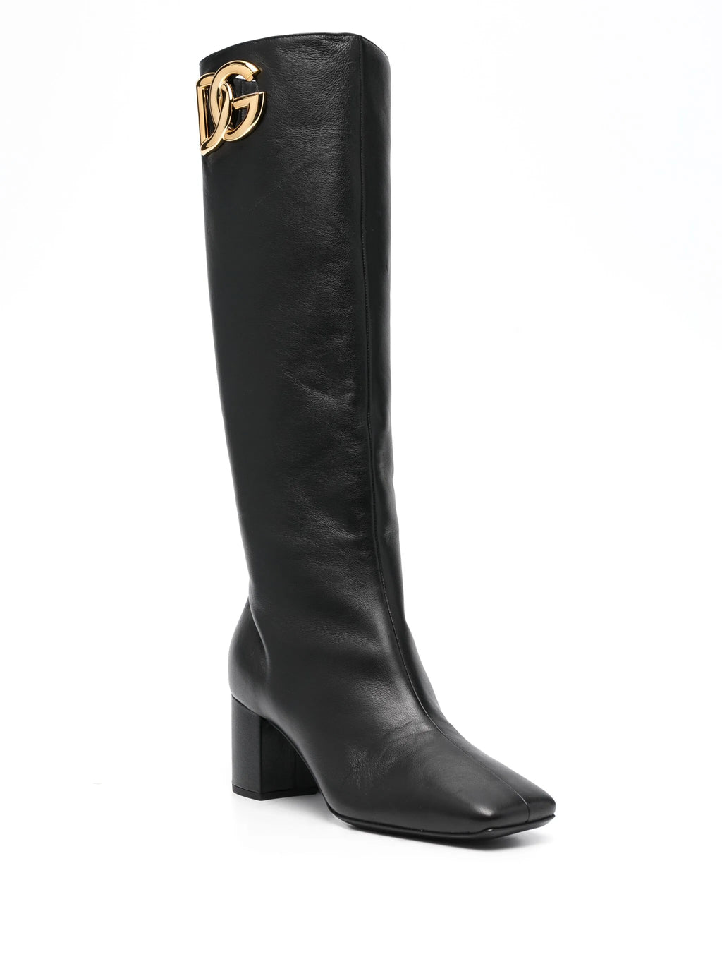 Dolce & Gabbana - Jackie 60mm Logo-plaque Leather Boots