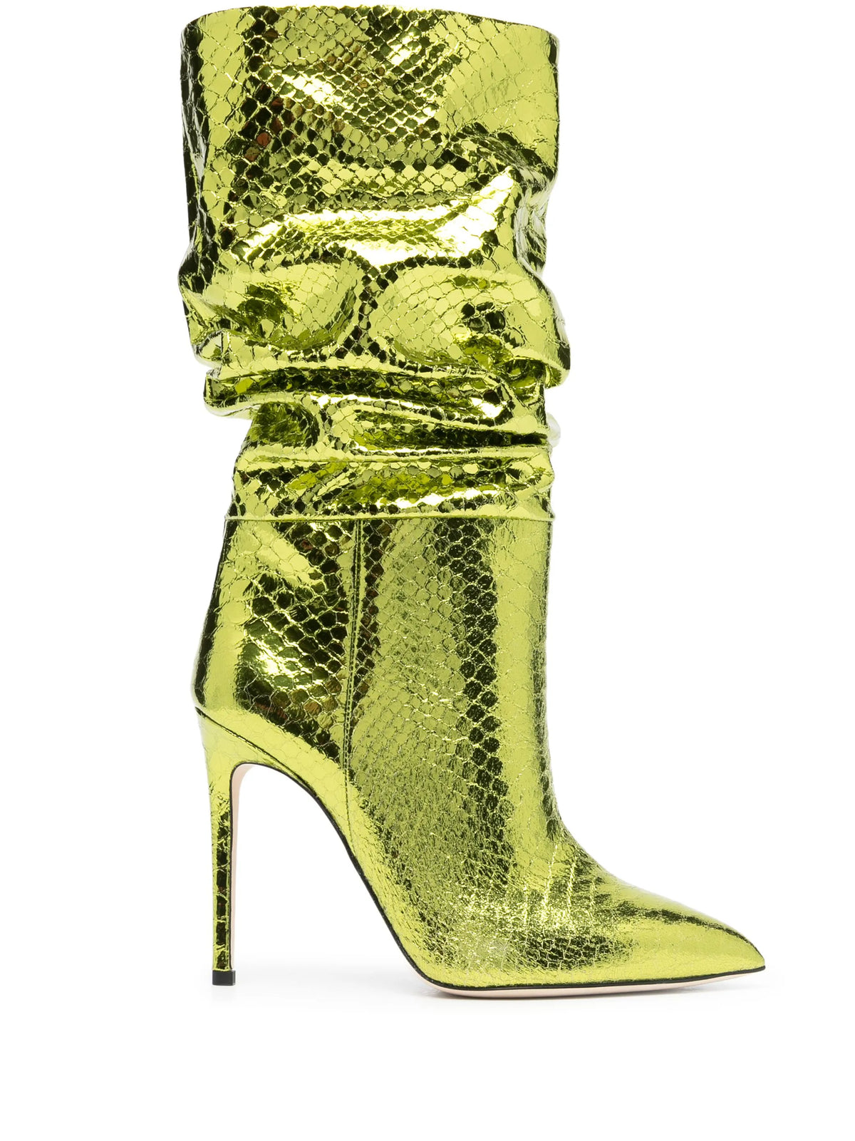 Paris Texas - 105mm Snakeskin-effect Metallic Boots