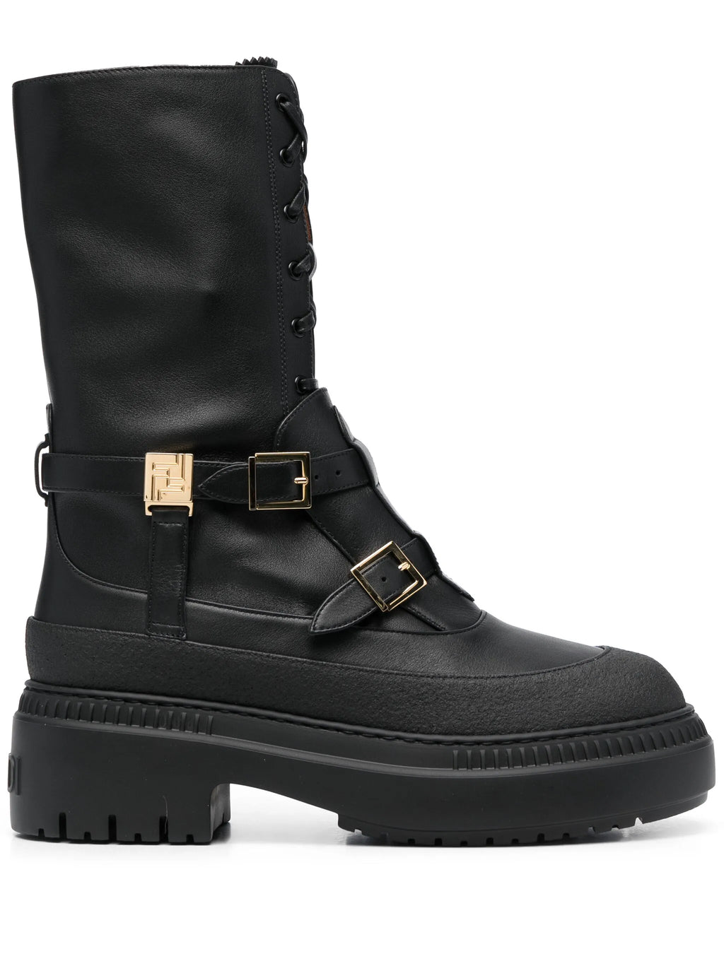 Fendi - Delfina Leather Biker Boots