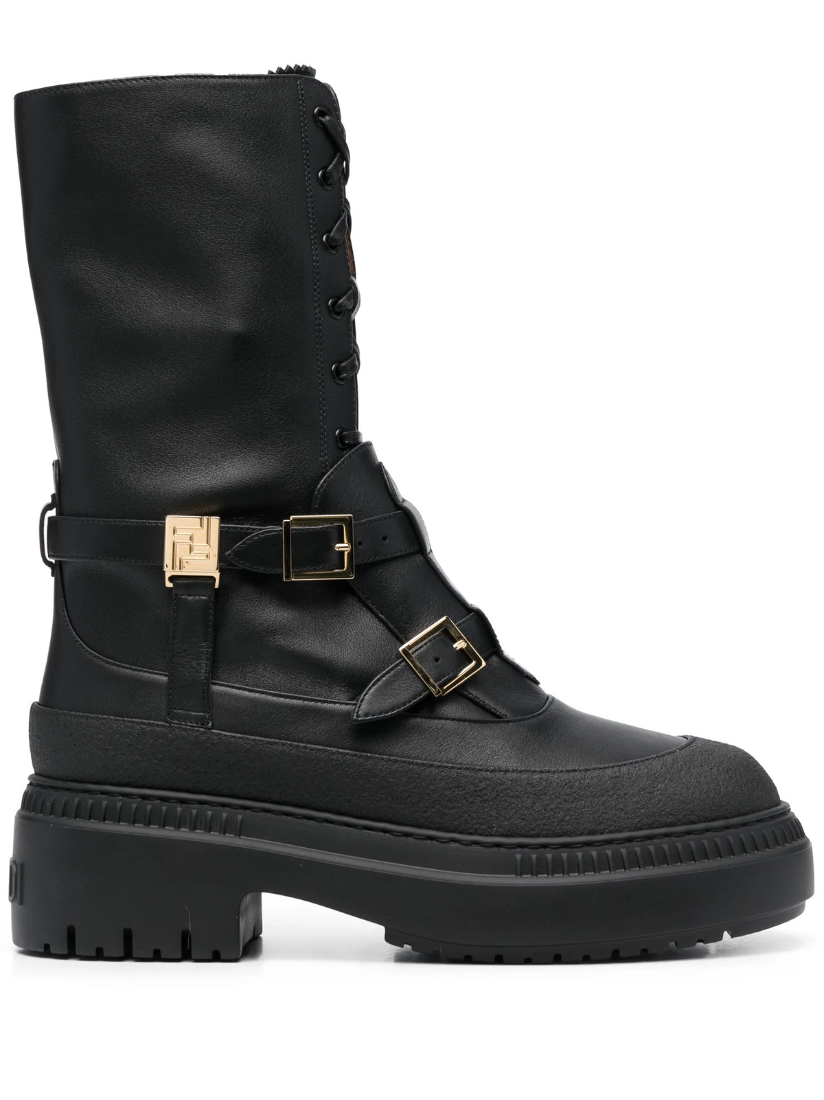 Fendi - Delfina Leather Biker Boots