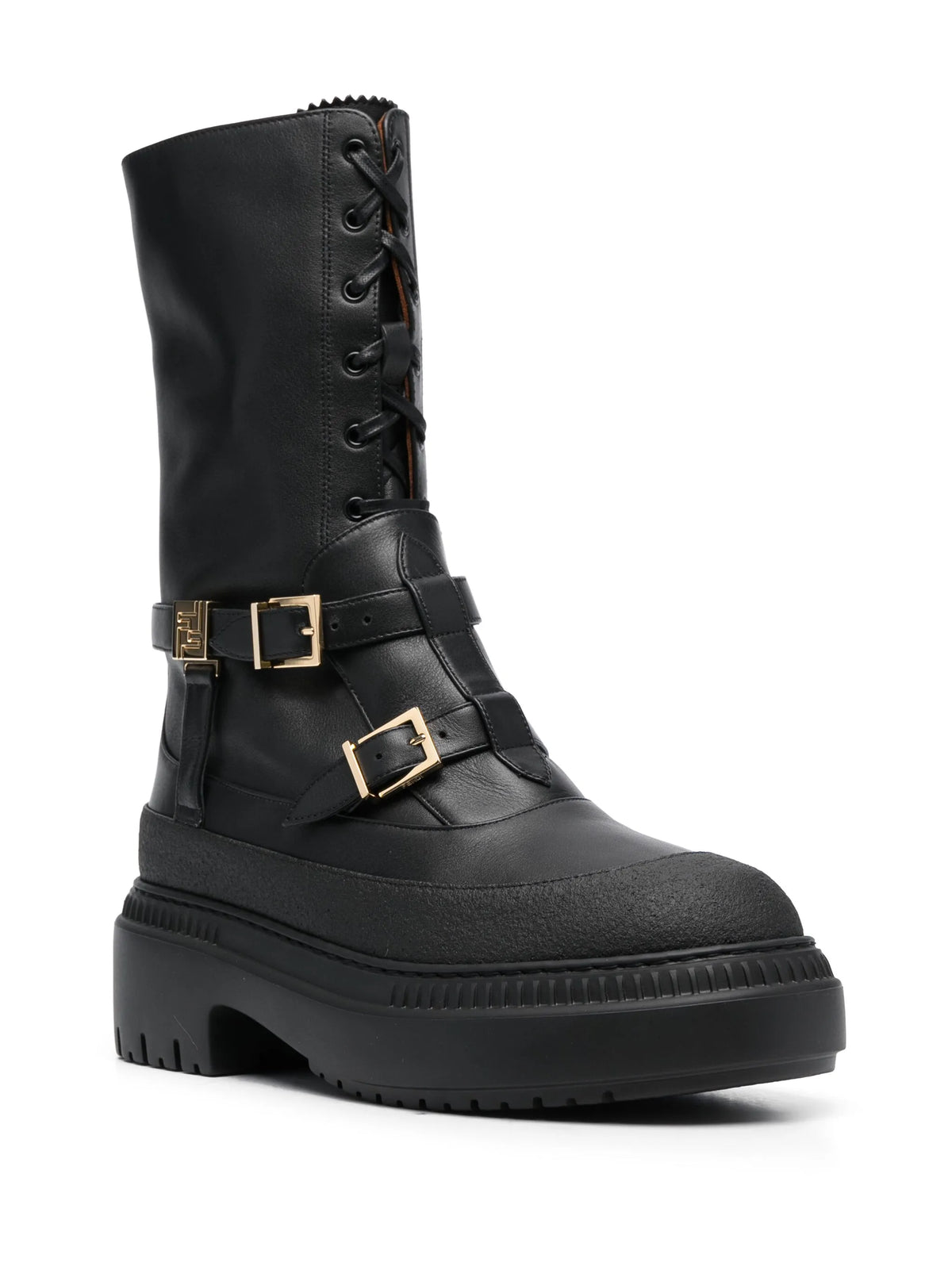 Fendi - Delfina Leather Biker Boots