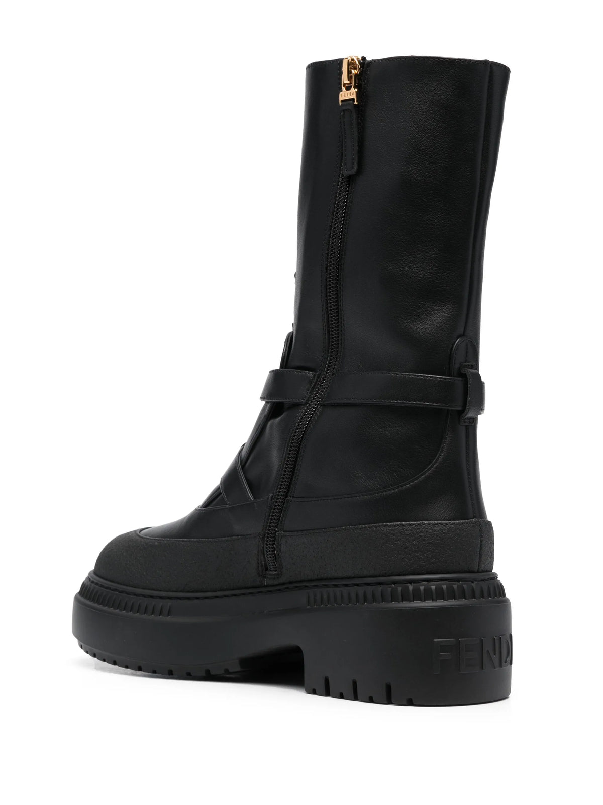Fendi - Delfina Leather Biker Boots