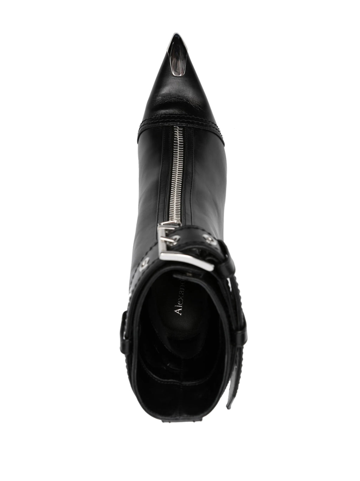Alexander McQueen - Buckle-fastening Leather Ankle Boots