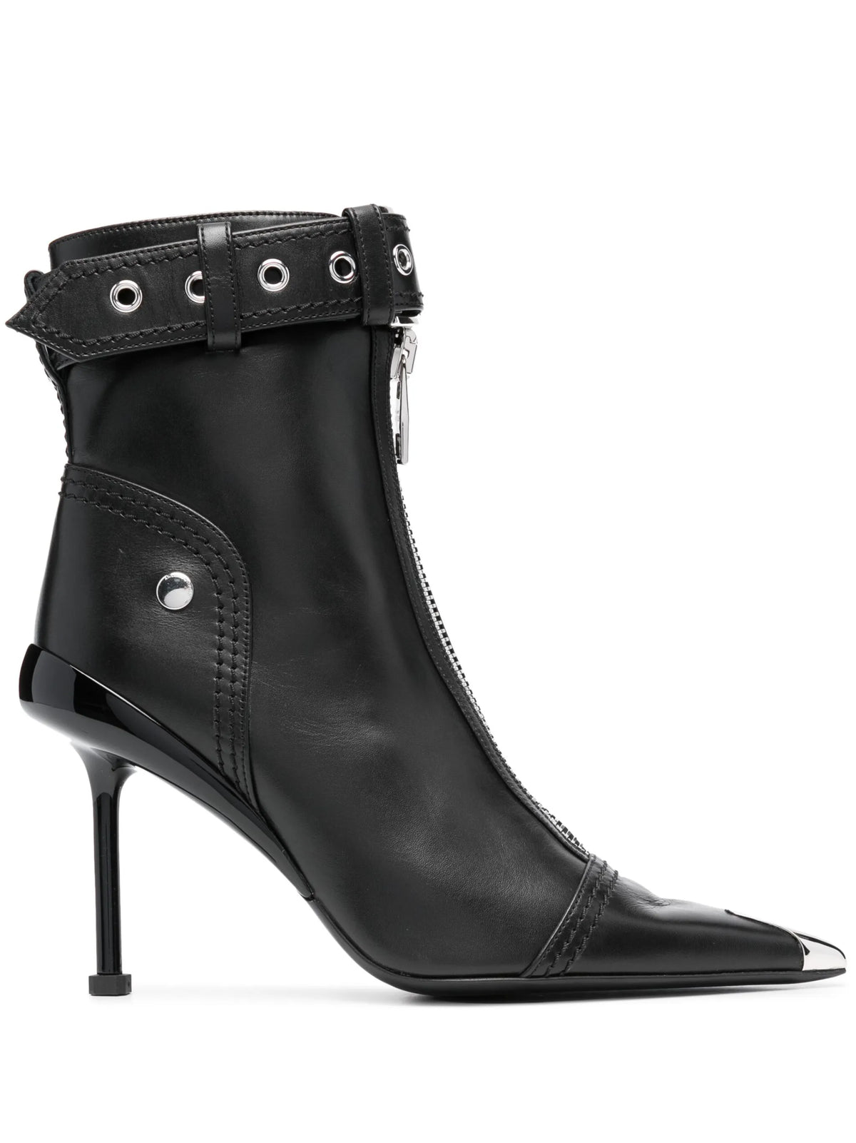 Alexander McQueen - Buckle-fastening Leather Ankle Boots