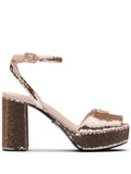 Prada - 95mm Sequin-embellished Platform Sandals