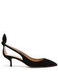 Aquazzura - Bow-tie Suede Pumps