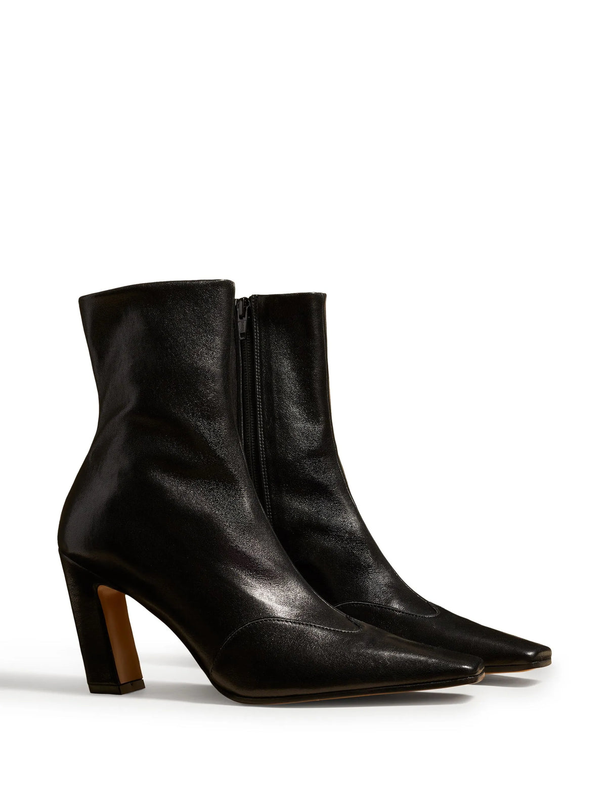Khaite - The Nevada Leather Ankle Boots