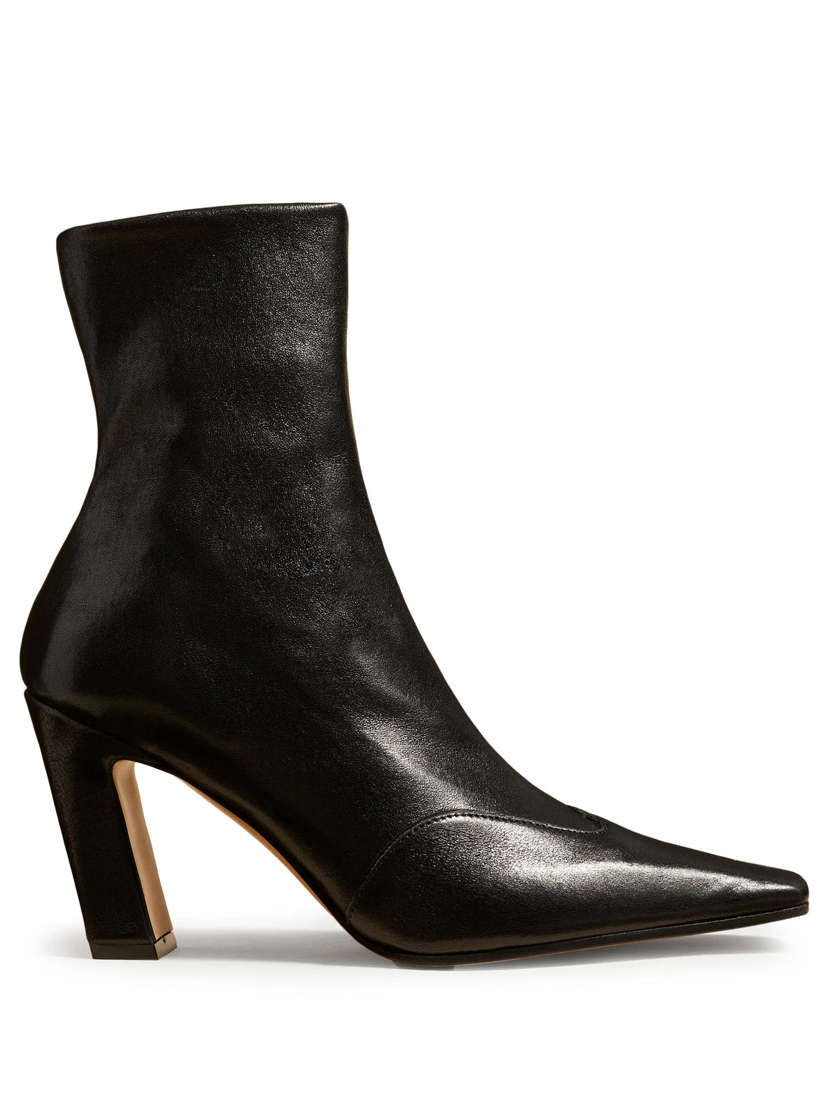 Khaite - The Nevada Leather Ankle Boots