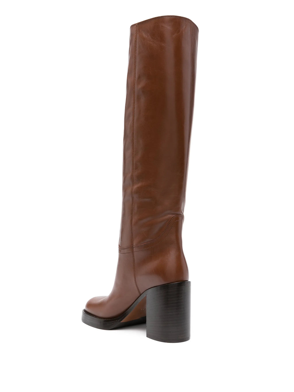 Prada - 90mm Round-toe Leather Boots
