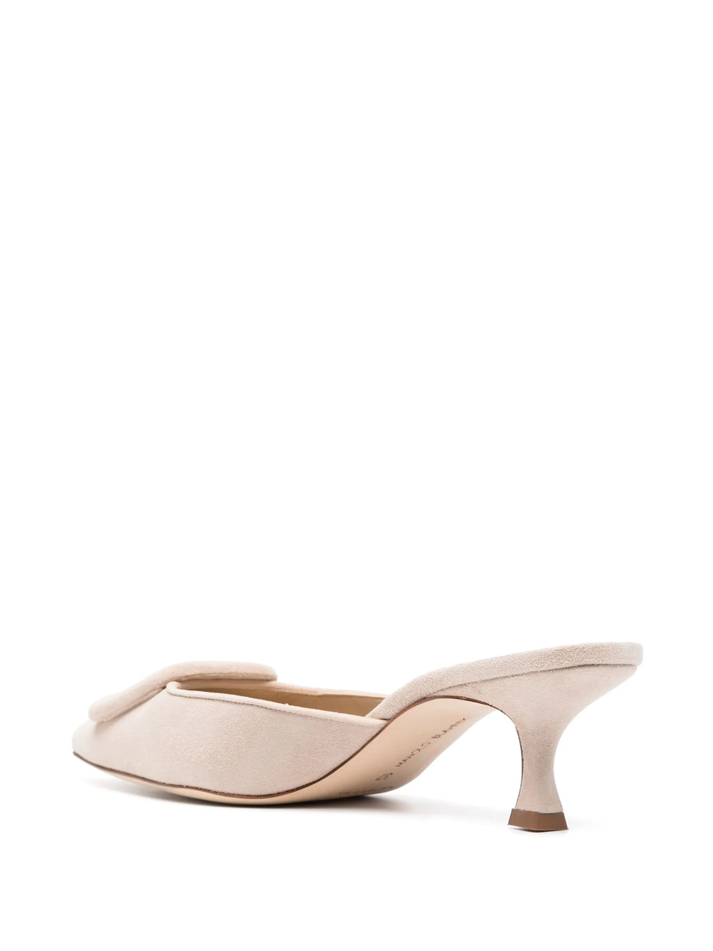 Manolo Blahnik - Maysale 50 Suede Buckle Detail Mules