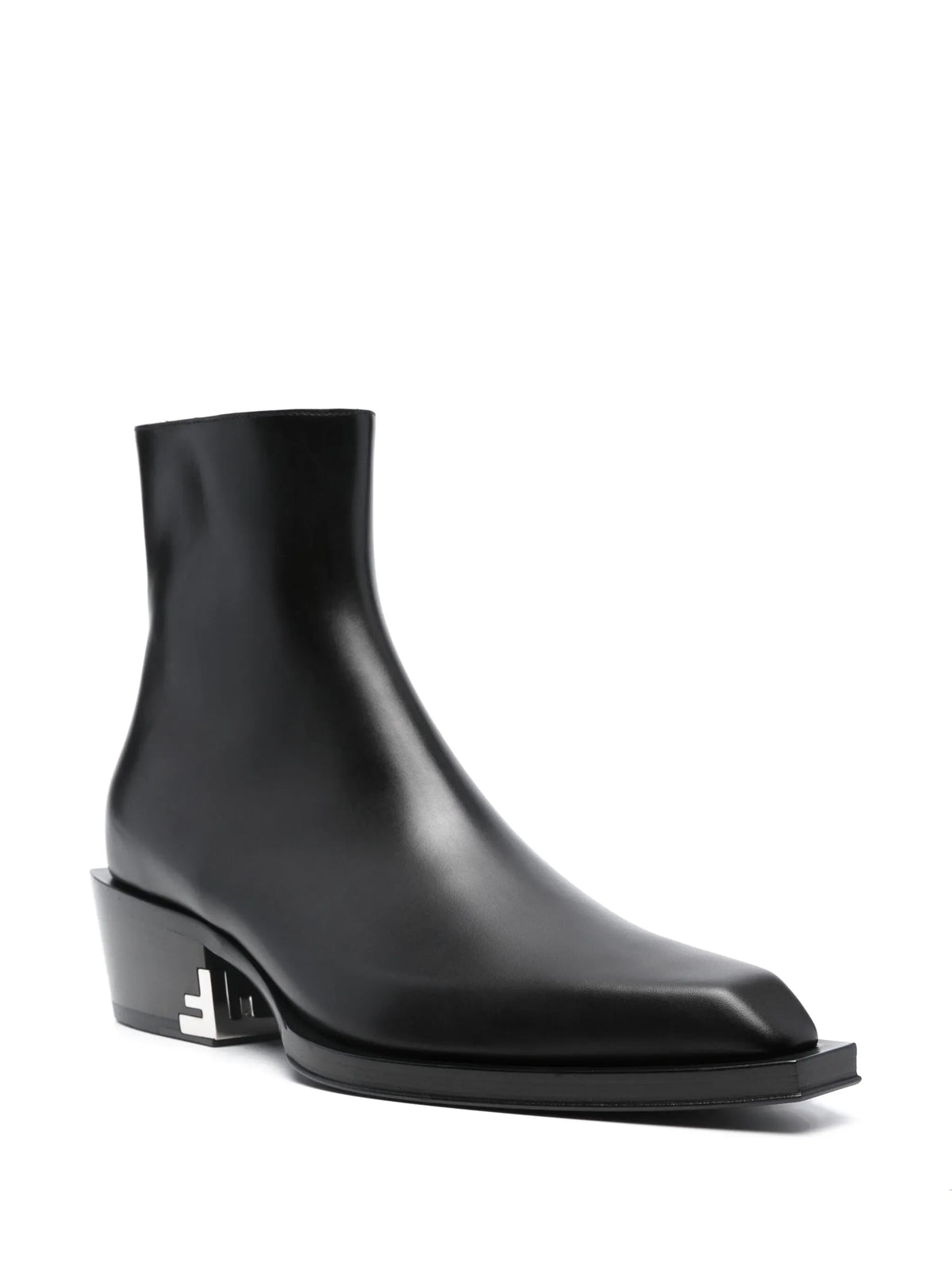 Fendi - Cuban-heel Leather Ankle Boots