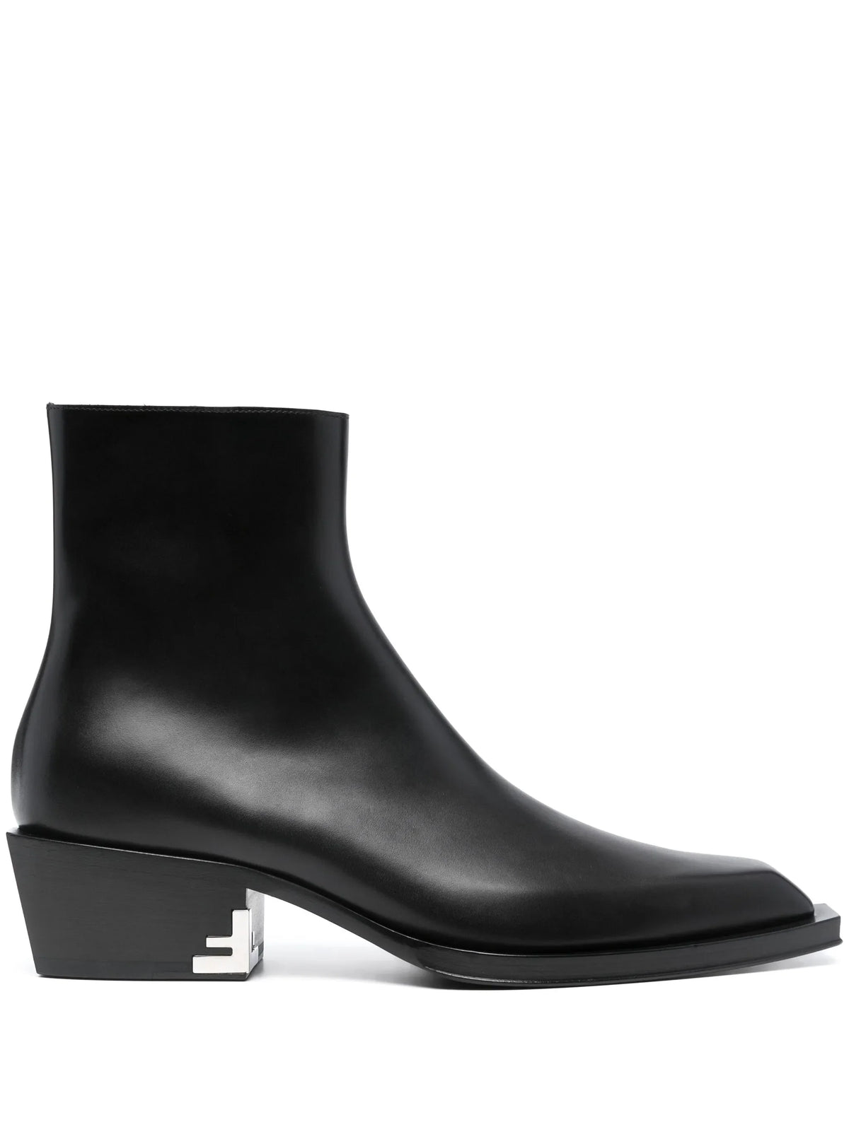 Fendi - Cuban-heel Leather Ankle Boots