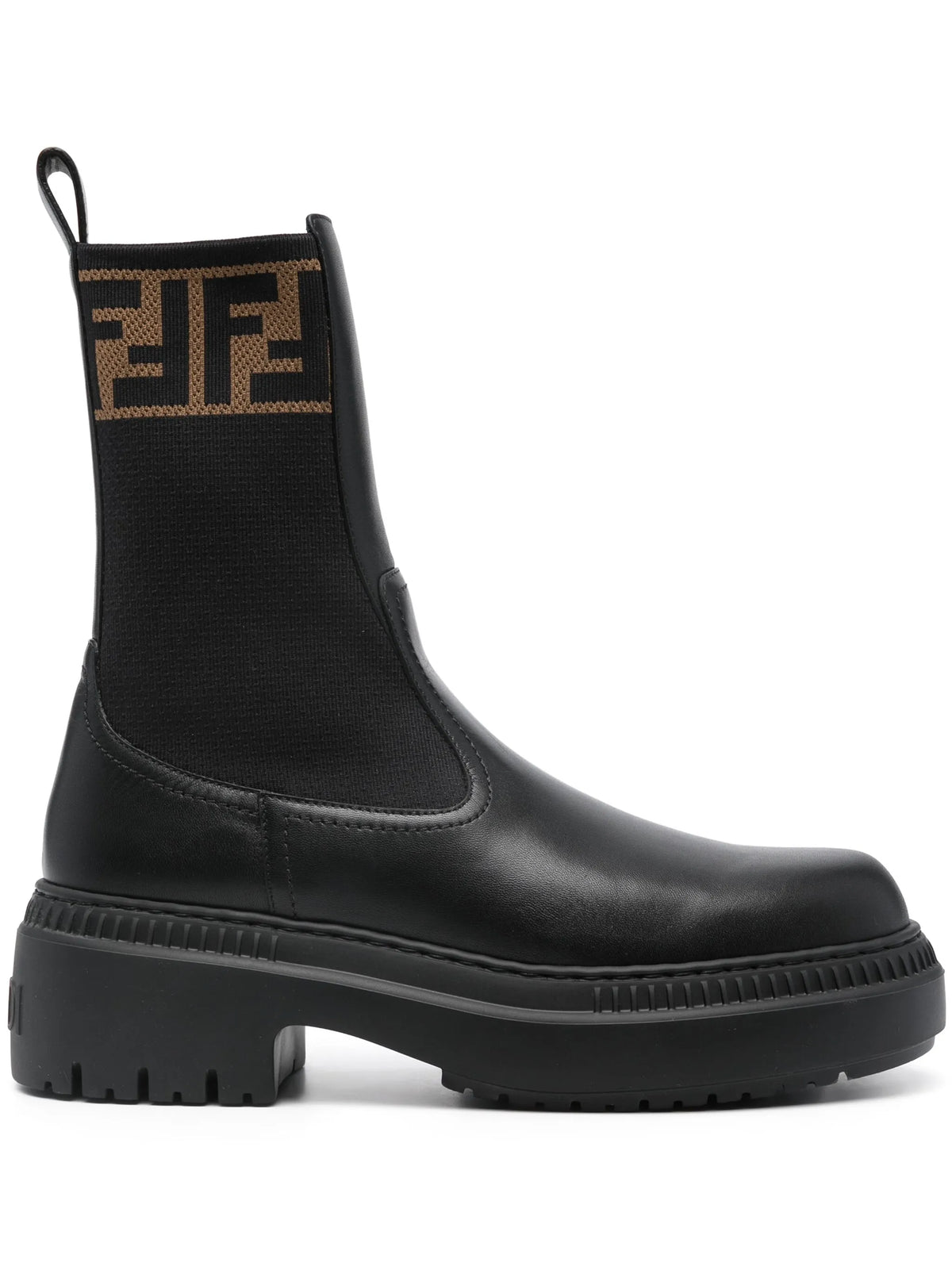 Fendi - Domino Leather Ankle Boots