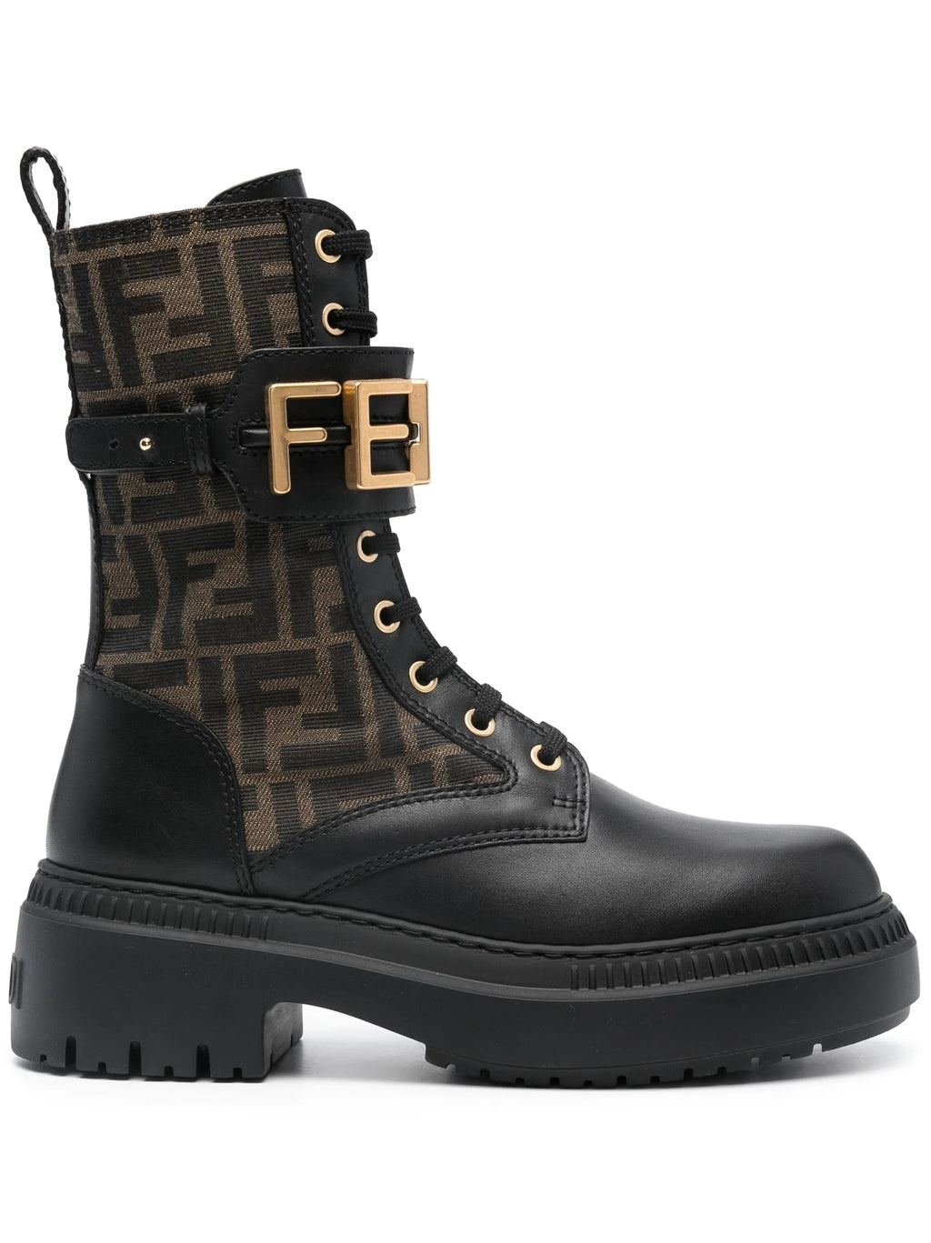 Fendi - 60mm Fendigraphy Logo-plaque Leather Boots