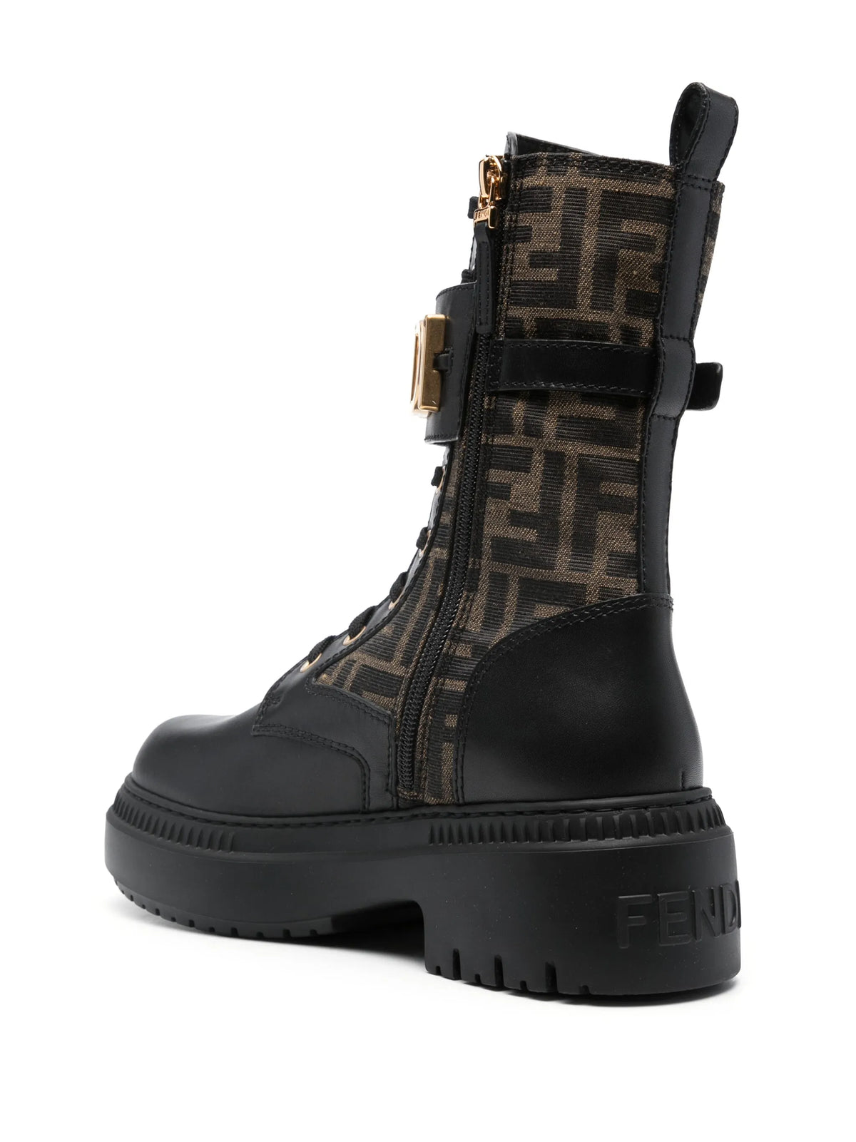 Fendi - 60mm Fendigraphy Logo-plaque Leather Boots