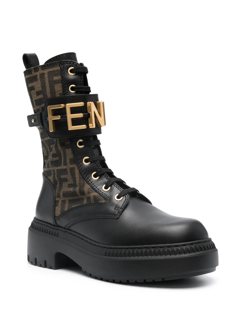Fendi - 60mm Fendigraphy Logo-plaque Leather Boots