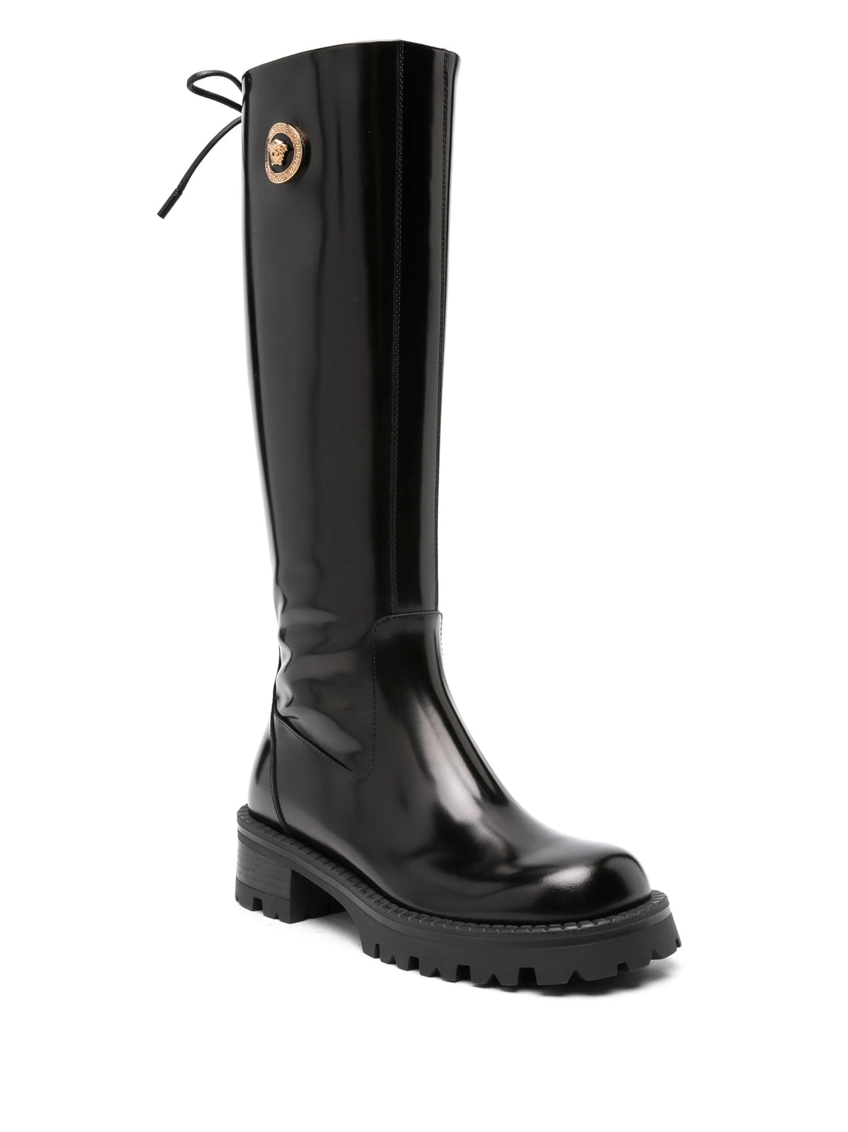 Versace - Alia Leather Knee-high Boots